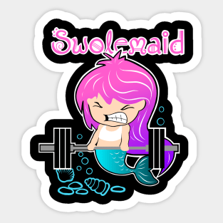 fitness girl, mermaid, gym girl, fitness Sticker